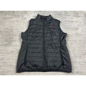 Core 365 Puffer Vest Ladies Large Black Verizon WarmLogik Quilted Full Zip 7811N